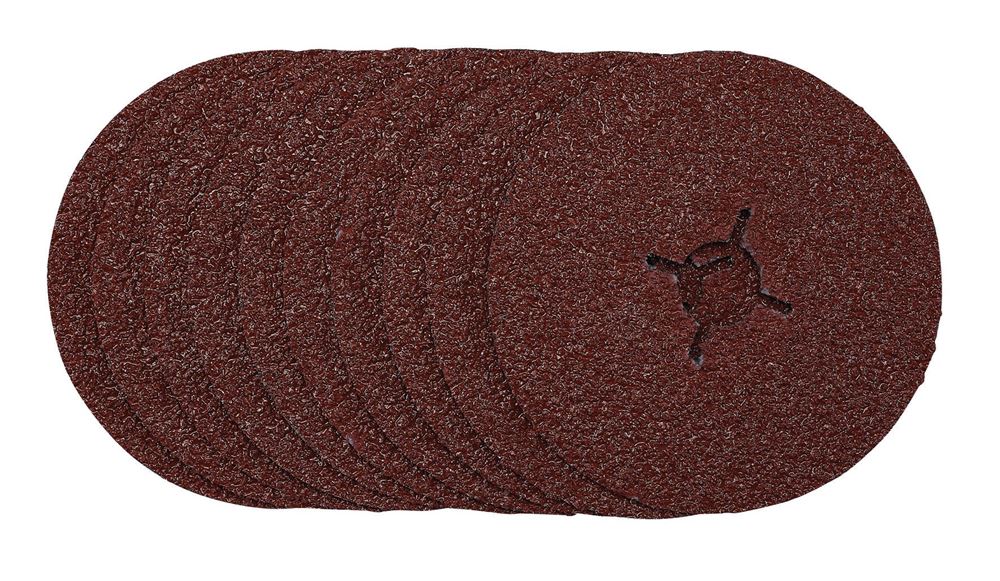 Draper 125MM FIBRE DISC 24G 68618 68618 Fibre Sanding Discs, 125mm, (Pack of 10)