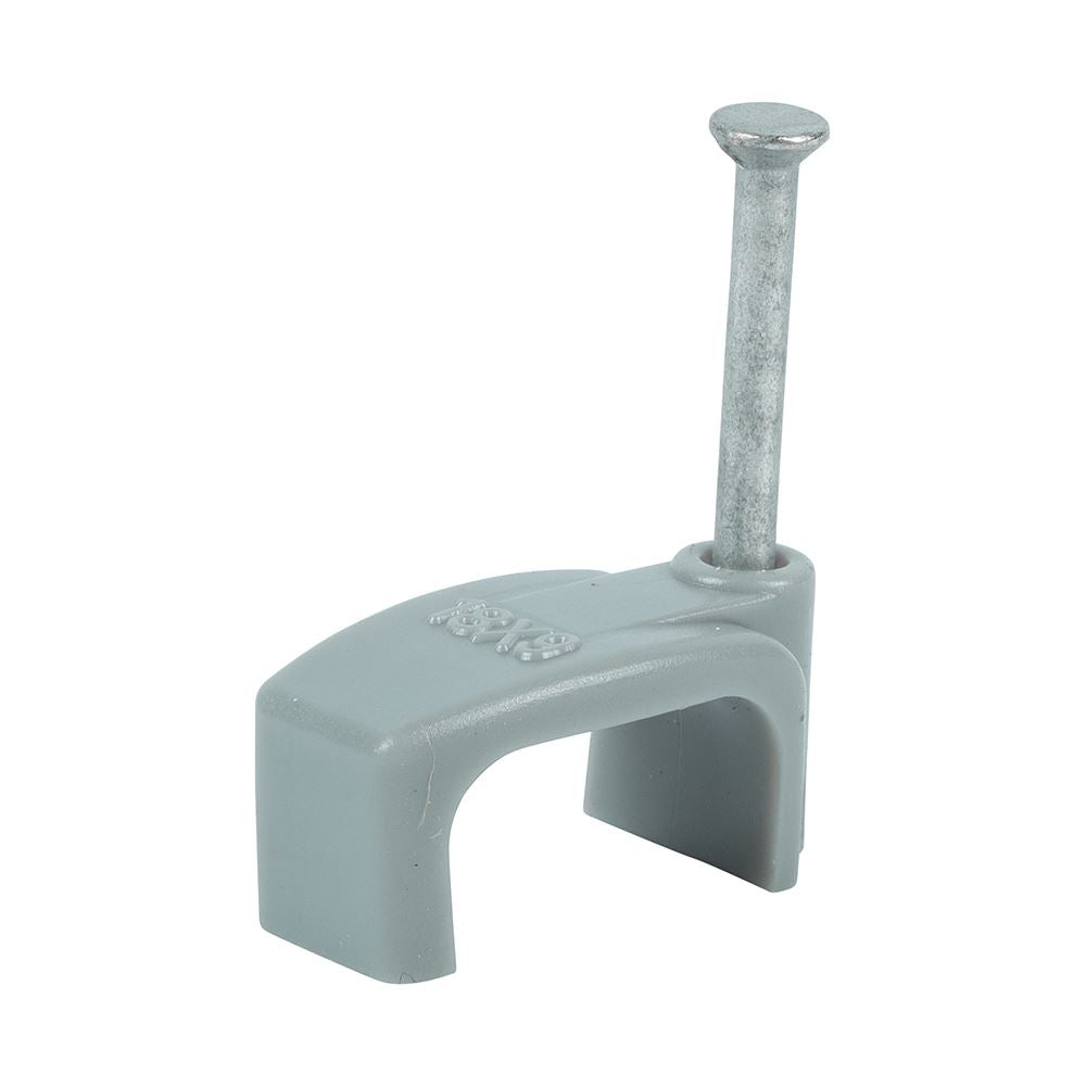TIMCO Flat Twin&Earth Cable Clip GRY To fit 10.0mm Grey Pack 100