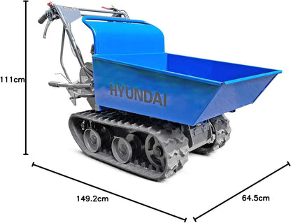 Hyundai 196cc Petrol 300kg Payload Tracked Mini Dumper / Power Barrow / Transporter | HYTD300