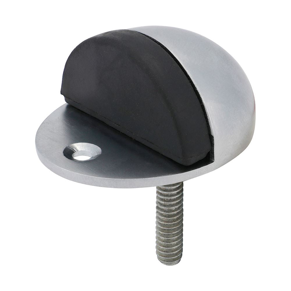 TIMCO Oval Door Stop Satin Chrome 47mm Pack 1