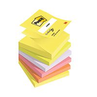 Post-It Z-Notes 76x76 Neon Rbw Pk6