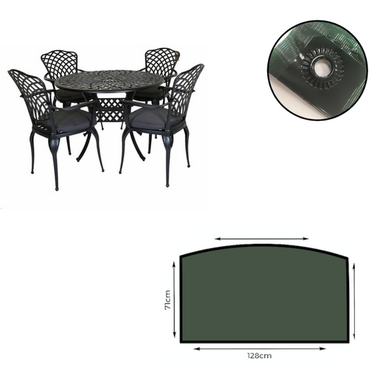Yuzet Heavy Duty 4-6 Seater Round Table Furniture Cover Patio Set Waterproof