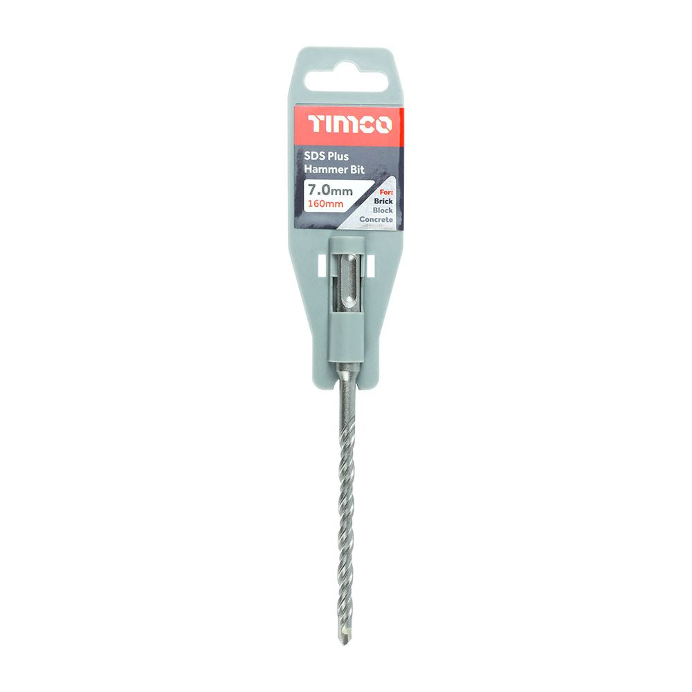 TIMCO SDS Plus Hammer Bit 7.0 x 160 Pack 1