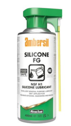Ambersil 30248 Silicone FG 400ml Food Grade NSF H1 Silicone Lubricant Spray -40°C to +200°C