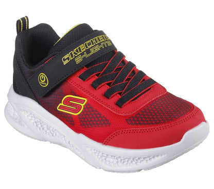 Skechers Meteor Lights Kids Shoe | Red/Black | sz J11.5
