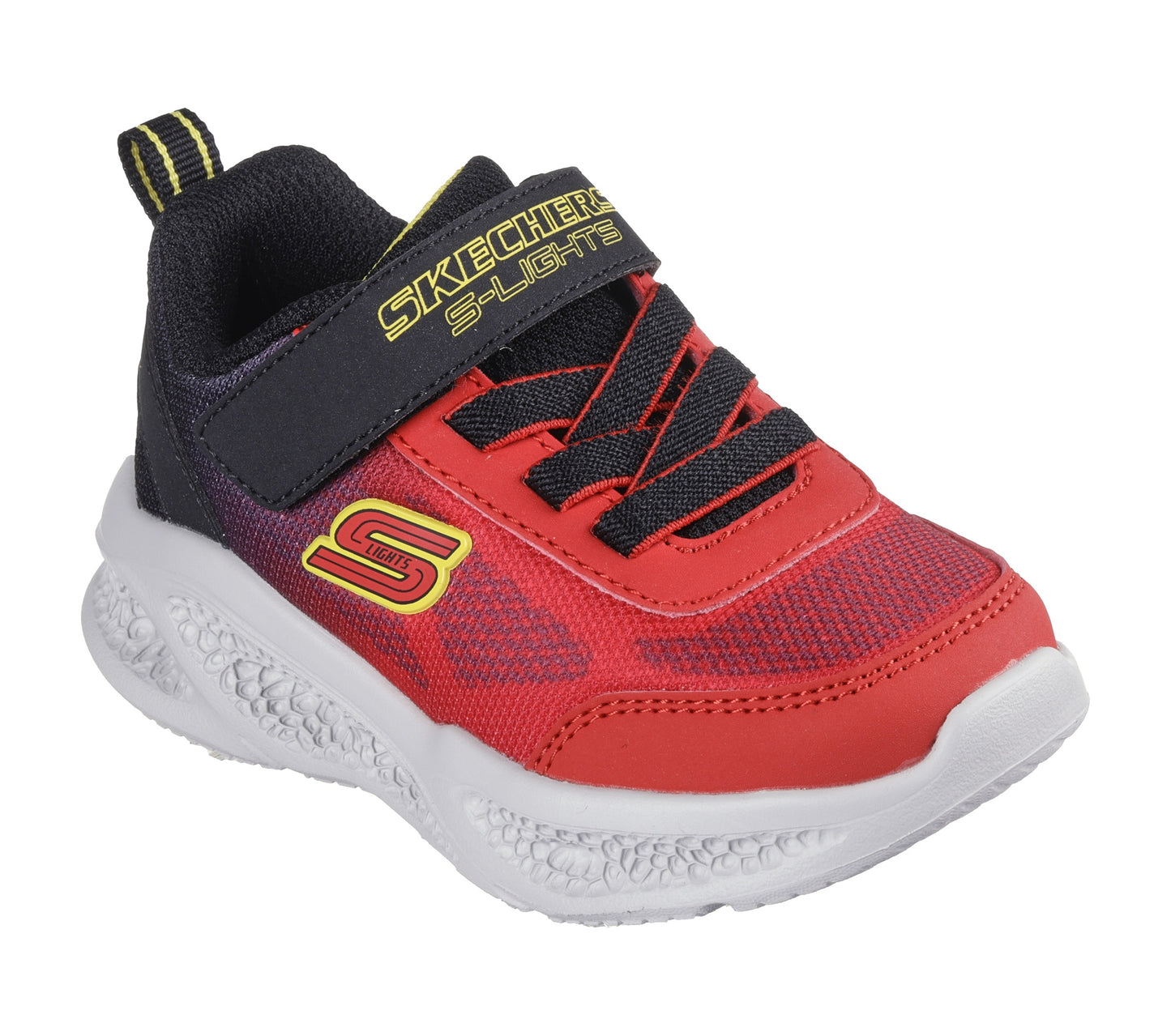 Skechers Meteor Lights Infant Shoe | Red/Black | sz J5