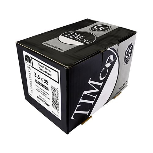 TIMCO Drywall Screw PH2 Coarse Black 3.5 x 55 Black Pack 500