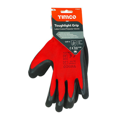 TIMCO Toughlight Glove Latex Sandy X Large Pack 1
