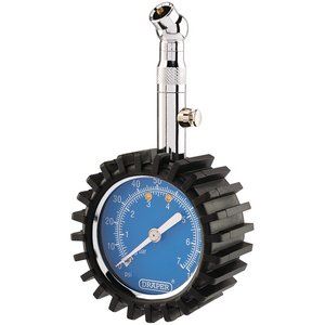 Draper TYRE GAUGE - SHORT - DIAL 91347 Tyre Pressure Gauge