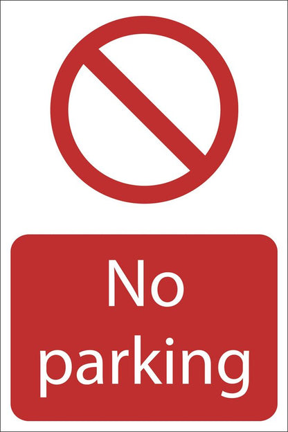 72935 Draper No Parking Prohibition Sign, 400 x 600mm SS55 Prohibition Warning Signs Professional Trade DIY Workshop Garage Use