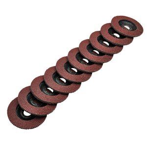 Draper Aluminium Oxide Flap Discs, 115 x 22.23mm (Pack of 10)82961 82961 Aluminium Oxide Flap Discs, 115 x 22.23mm (Pack of 10)