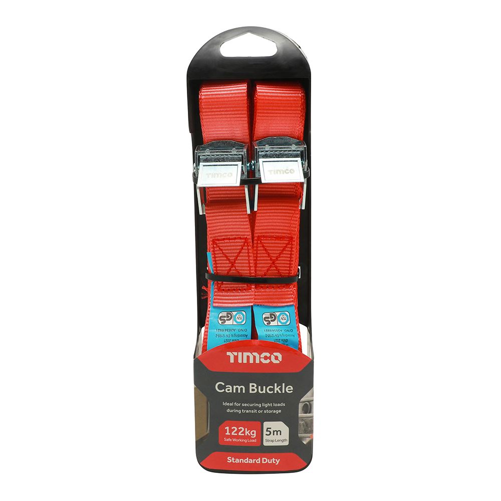 TIMCO Cam Buckle Standard 5m x 25mm Pack 2