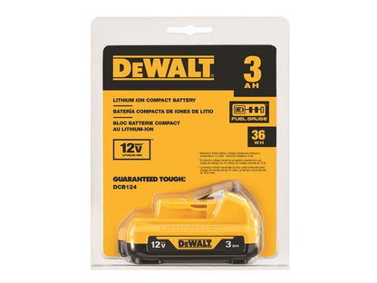 DeWalt DCB124-XJ DCB124 XR Slide Battery Pack 12V 3.0Ah Li-ion