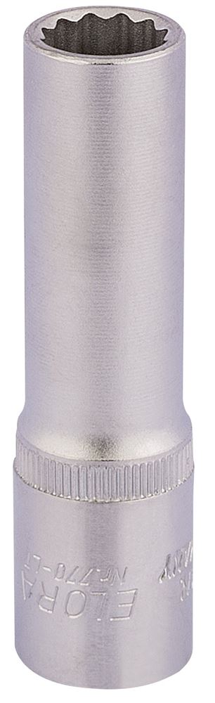 11933 Elora Elora Deep Bi-Hexagon Socket, 1/2 Sq. Dr., 13mm 770-LT 13 1/2 Sockets Professional Trade DIY Workshop Garage Use