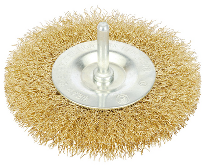 Draper BRASSED WIRE WHEEL 100MM 41428 41428 Brassed Steel Crimped Wire Wheel Brushes