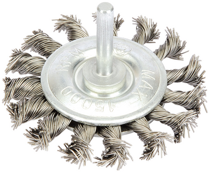 Draper TWISTKNOT WIRE WHEEL 75MM 41434 41434 Steel Twist-Knot Wire Wheel Brush, 75mm