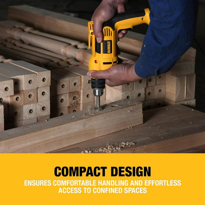 DeWalt DWD024K-GB 750W 13mm 240V Corded Percussion Drill with Variable Speed, Side Handle, Depth Stop and Carry Case