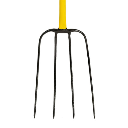 JCB JCBMF11 Manure Fork 32in 4 Prong Heavy Duty Steel T Handle Professional Stable Fork Garden Fork