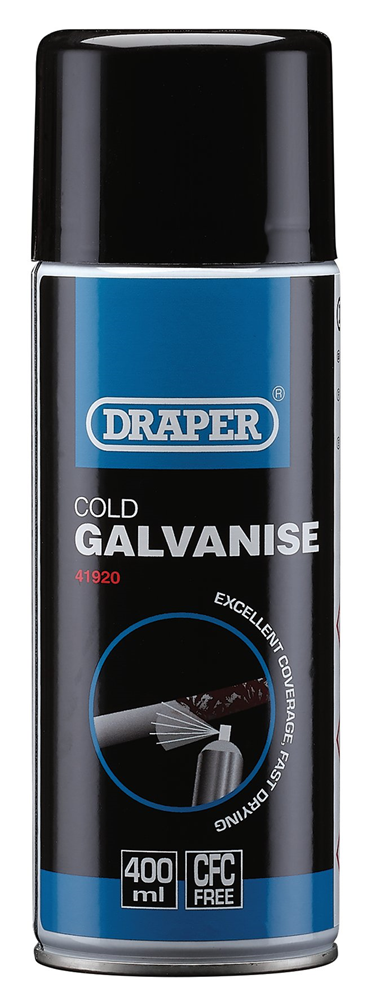 Draper 400ML COLD GALVANISING SPRAY 41920 400ml Cold Galvanizing Compound Spray