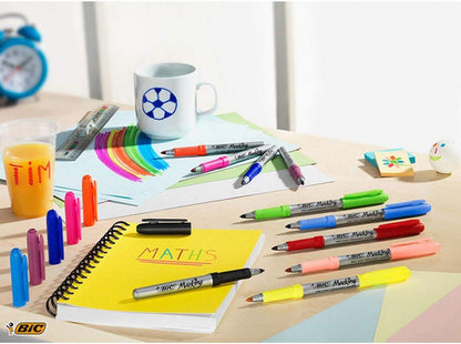 BIC Marking Permanent Markers Assorted Intense & Pastel Colours Pack of 12