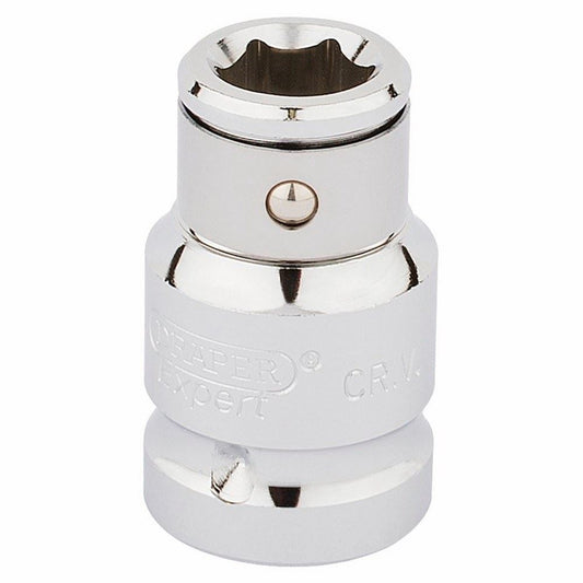 16811 Draper Expert Expert Screwdriver Bit Holding Socket, 1/2 Sq. Dr. x 10mm Hexagon 1/2 Hex Bit Holding Sockets Professional Trade DIY Workshop Ga