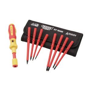 Draper XP1000 9PC TORQ VDE SD SET 65372 65372 VDE Interchangeable Torque Screwdriver Set (9 Piece)