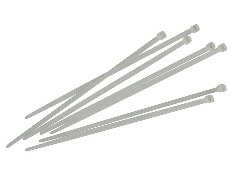Faithfull FAICT300W Cable Ties White 4.8 x 300mm (Pack 100) |