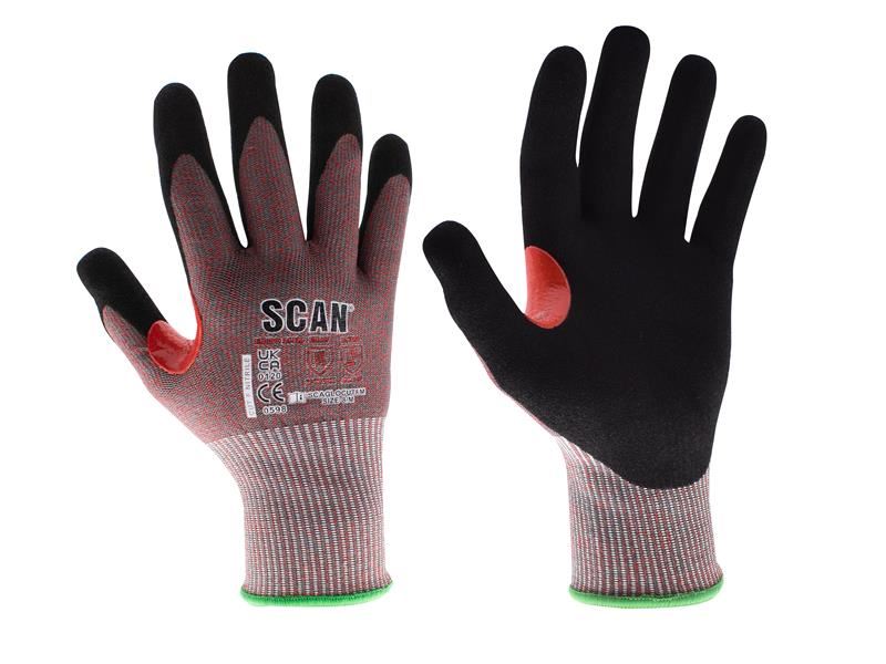SCA Nitrile Palm Cut F Gloves - M (Size 8)