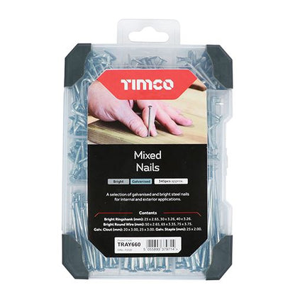 TIMCO Mix Nails Galv & Bright 300pcs Pack 1