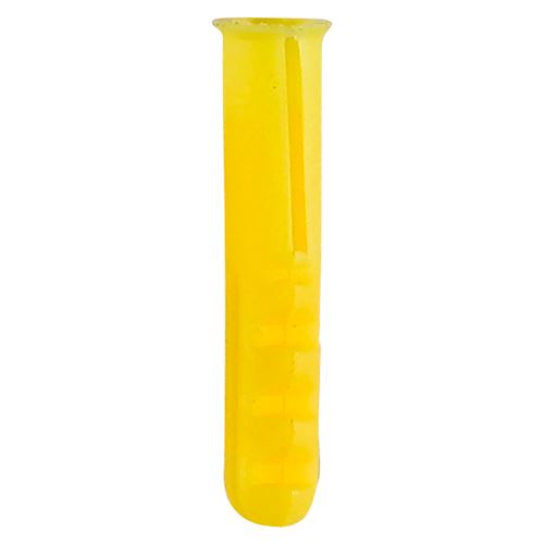 MOQ - TIMCO Plastic Plugs - Yellow 25mm Yellow Pack 100
