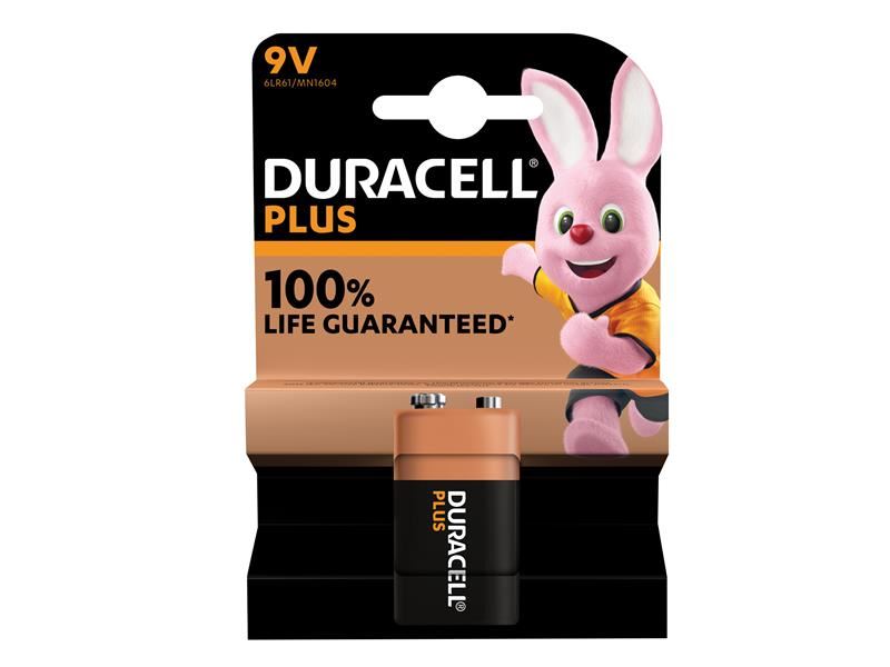Duracell S18717 9V Plus Power +100% Battery (Single Pack)
