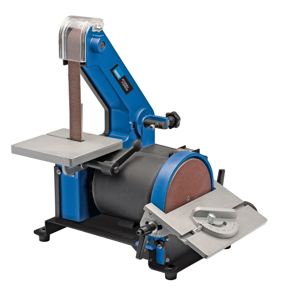 98419 Draper Storm Force Storm Force 230V Belt and Disc Sander, 300W BDS300SF Sanders Professional Trade DIY Workshop Garage Use