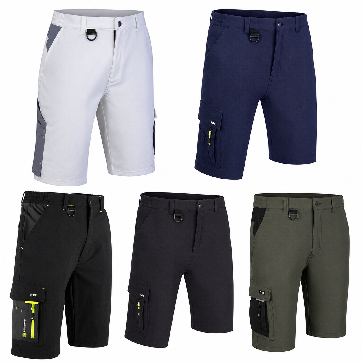 Beeswift Mens Flex Workwear Shorts Stretch Holster Cargo Utility Shorts