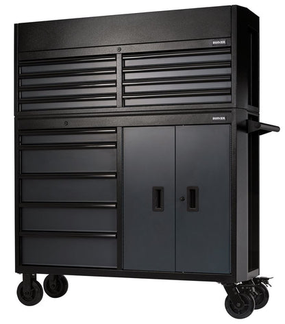 BUNKER  13 Drawer Combined Roller Cabinet and Tool Chest, 52", Grey
