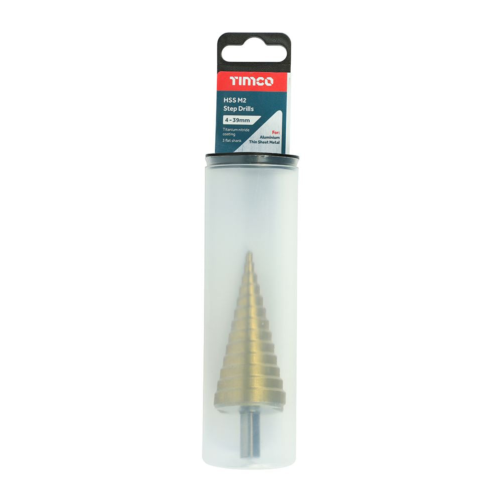 TIMCO Step Drill M2 HSS TiN 4-39mm Pack 1