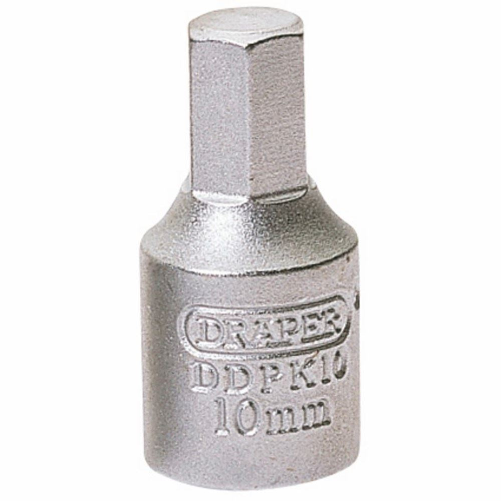 Draper DRAIN PLUG KEY 10MM HEX 38328 10mm Hexagon 3/8" Sq. Dr. Drain Plug Key