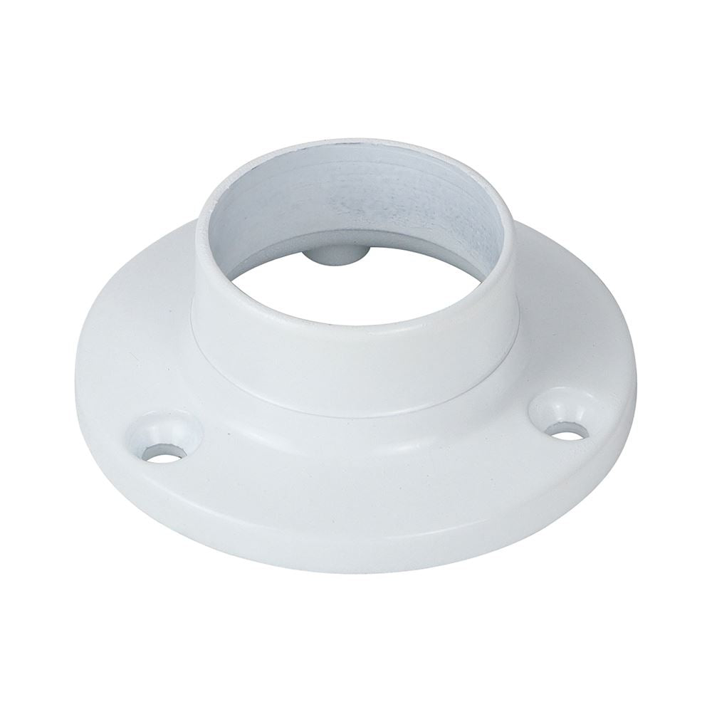 TIMCO Round End Socket White 25mm White Pack 2