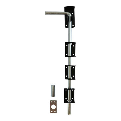 PERRY Garage Drop Down Bolt Black - 18" | Pack of 1