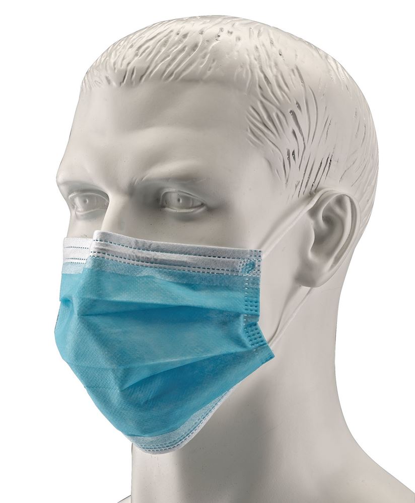 21657 Draper Single Use Medical Face Masks (Pack of 50) MFM/50 Dust Masks, Respirators, Face Shields and Guards Professional Trade DIY Workshop Gara