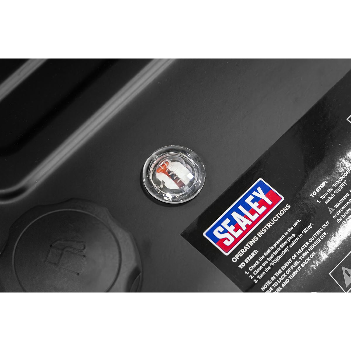 Sealey IR37 Space Warmer Infrared Kerosene/Diesel Heater with Wheels 136,500Btu/hr | 136,500Btu/hr(40kW), 230V ~ 50Hz, Overheat Protection