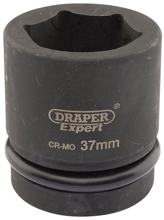 05117 Draper Expert Expert HI-TORQ 6 Point Impact Socket, 1 Sq. Dr., 37mm 425-MM 1 Impact Sockets Professional Trade DIY Workshop Garage Use