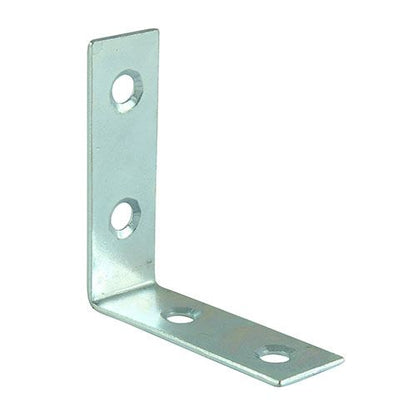 TIMCO Corner Brace - BZP 25 x 25 x 16 Silver Pack 4