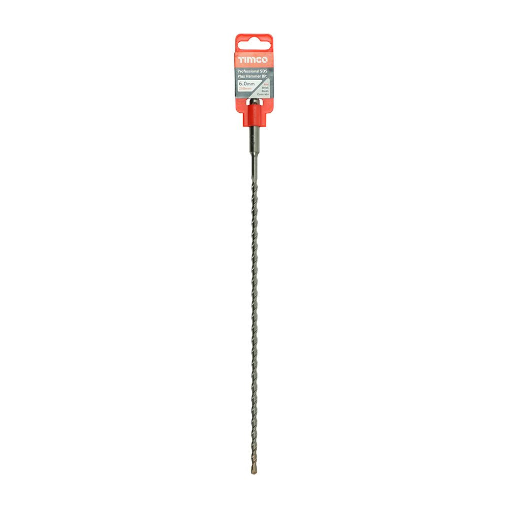 TIMCO Pro SDS Plus Hammer Bits (PGM) 6.0 x 350 Pack 1