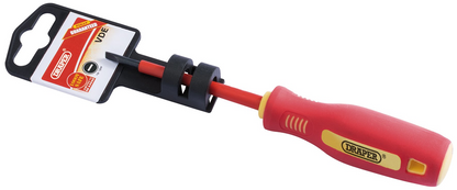 Draper 100X3MM VDE P/SL S/G.S/D(PKD) 46516 46516 VDE Approved Fully Insulated Soft Grip Plain Slot Screwdrivers (display packed)