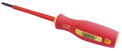 Draper NO.0X75MM VDE C/SL S/G.-BULK 46530 46530 VDE Approved Fully Insulated Soft Grip Cross Slot Screwdrivers (sold loose)