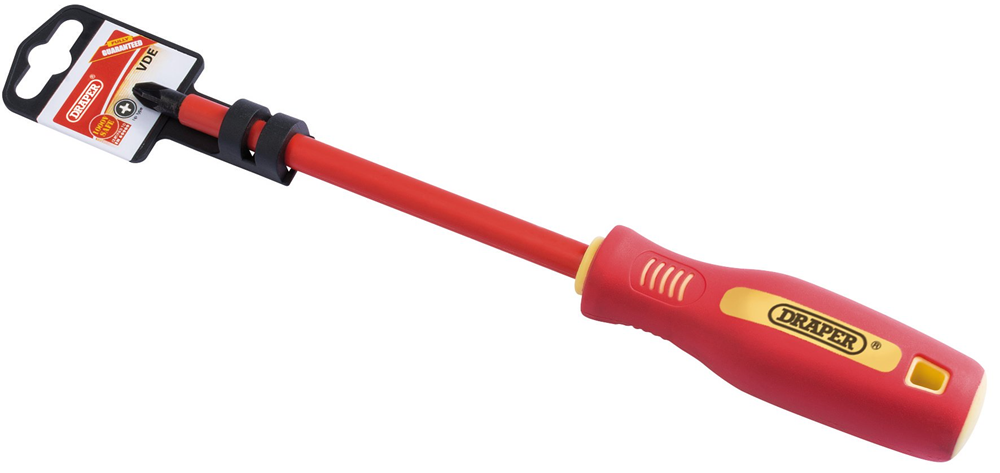 Draper NO.3X150MM VDE PZ S/G-SD (PKD) 46535 46535 VDE Approved Fully Insulated Soft Grip PZ TYPE Screwdrivers (Display Packed)