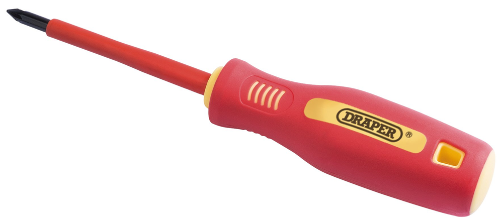 Draper NO.1X80MM VDE PZ S/G SD-BULK 46536 46536 VDE Approved Fully Insulated Soft Grip PZ TYPE Screwdrivers (Sold Loose)