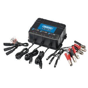 Draper 3 X 2AMP 6/12V CHARGER BANK 53172 53172 6V/12V 3 Bank Charger Station