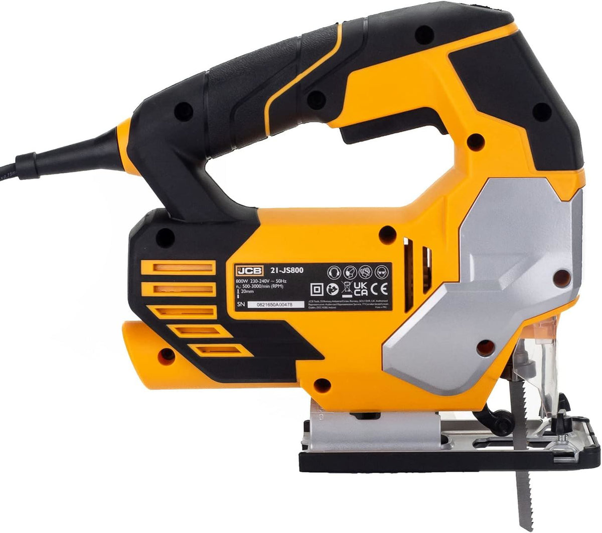 JCB 21-JS800 Jigsaw 800W 230V 0-45 Degree Variable Speed Electric Jigsaw Wood Cutter