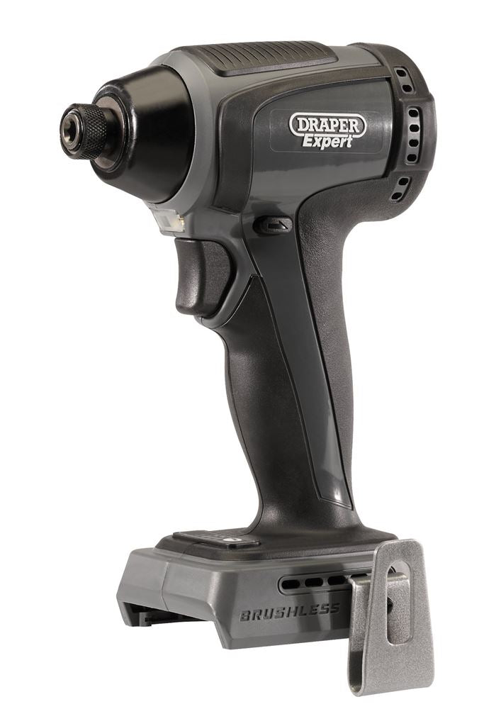 55944 Draper Expert Expert XP20 20V Brushless Impact Driver, 1/4 Hex., 200Nm (Sold Bar XP20 20V Cordless Power Tools Professional Trade DIY Workshop